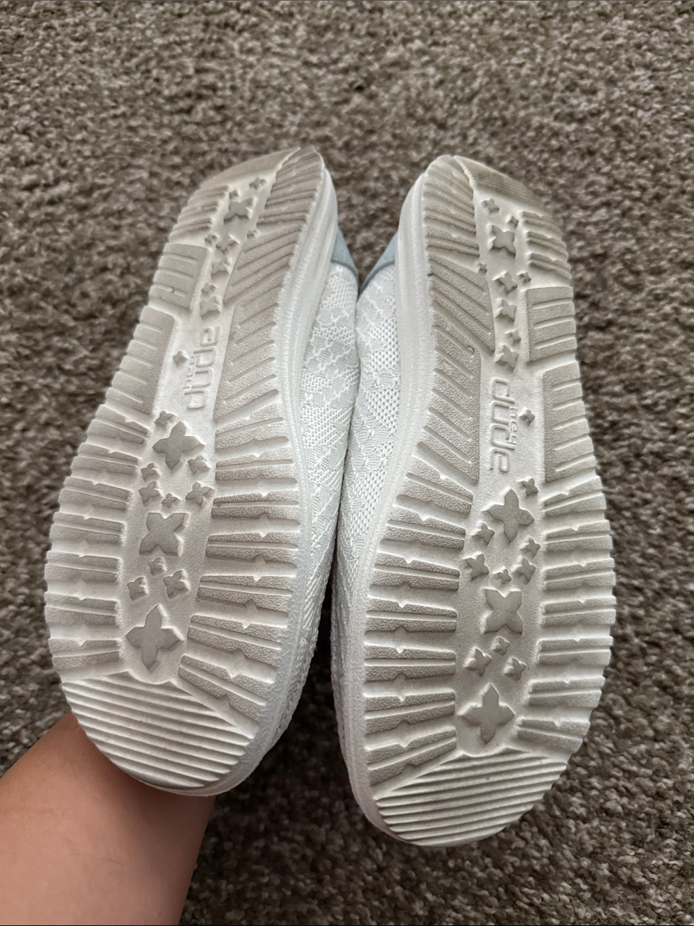 Hey Dude White Lace Slip-On Sneakers - Picture 2 of 4